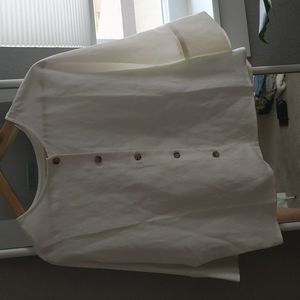 Vetta white reversible button down, size small